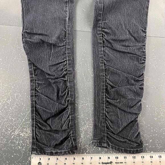 Applebottoms Jeans Womens 13/14 34x30 Black Ruffled Hems Embroidered Back Pocket - Picture 10 of 10